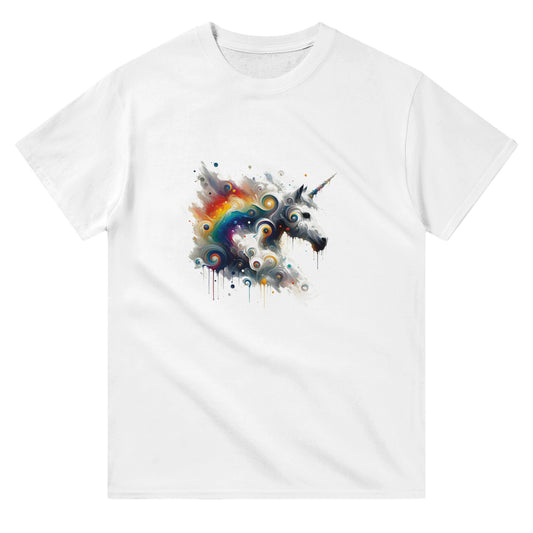 Magical Drips Unicorn & Rainbow Artistic White T-Shirt Abstract Expressionism